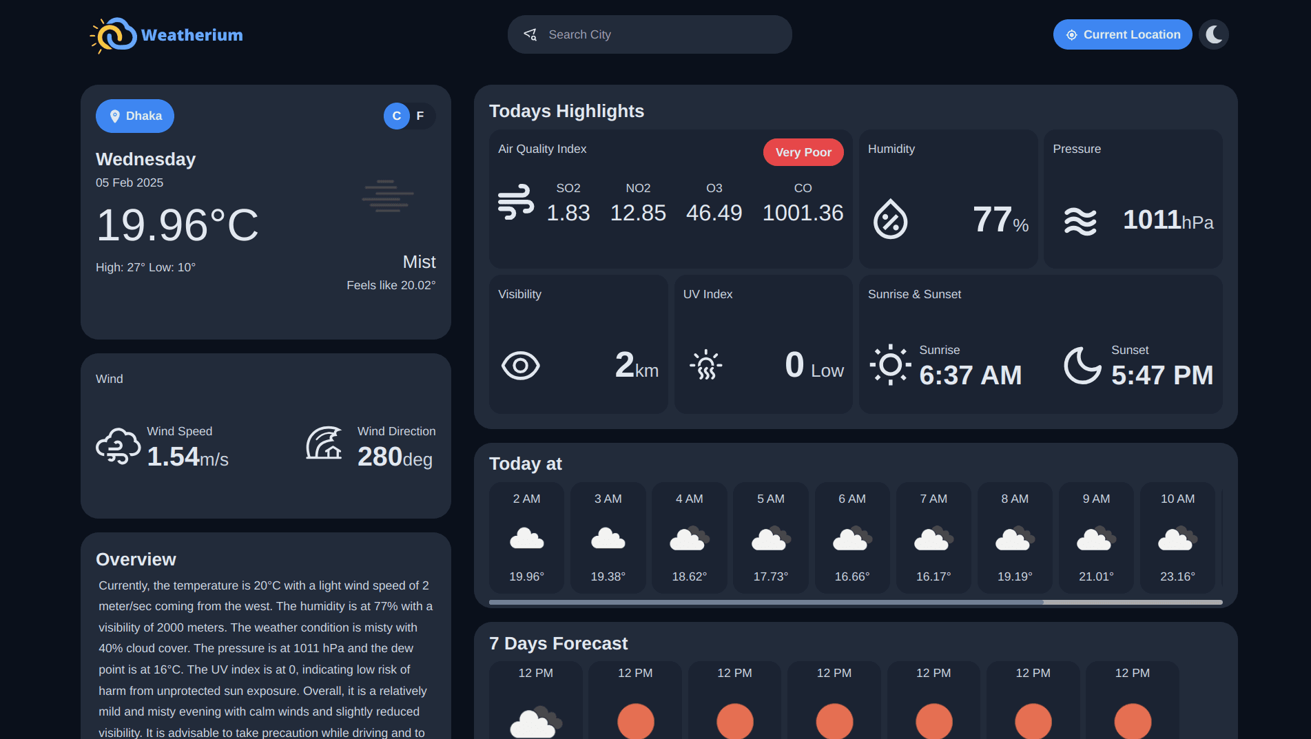 Weatherium - Live Weather Updates